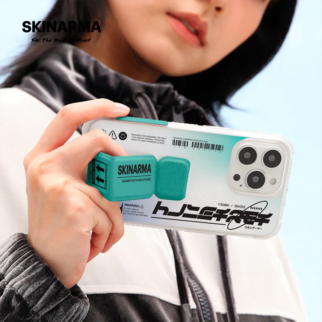 SkinArma Cover For iPhone 14 Pro Hakko | Turquoise SkinArma Cover For iPhone 14 Pro Hakko | Turquoise
